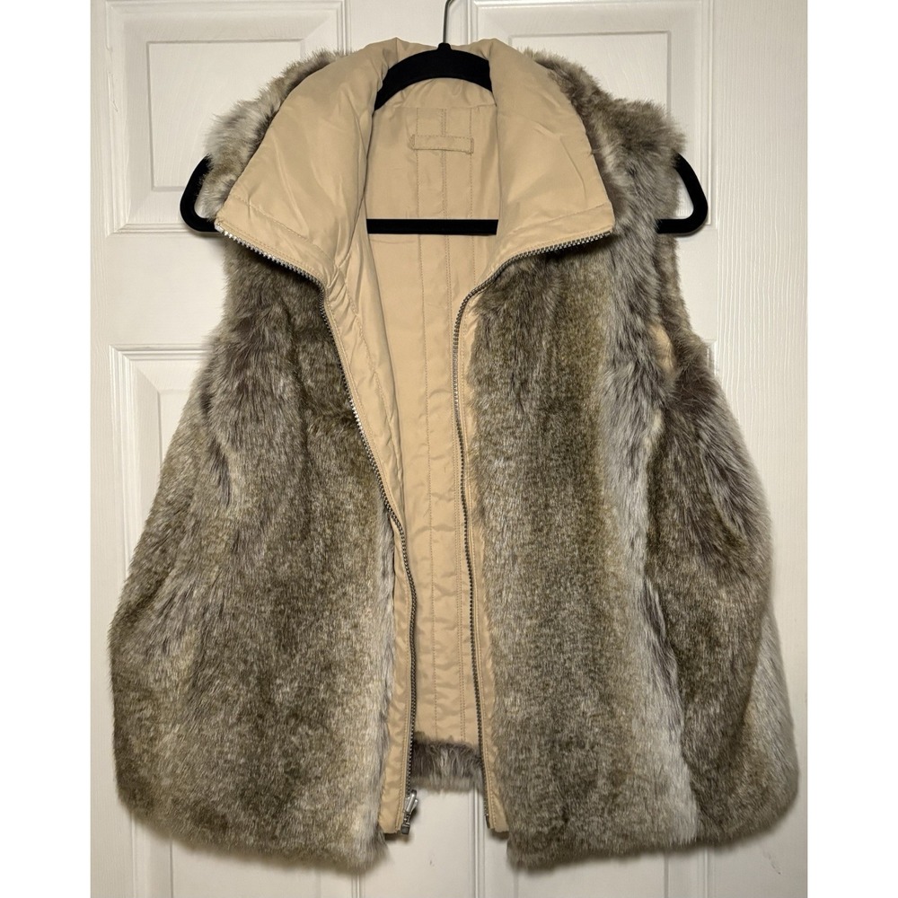 Weatherproof Women Reversible Fake Fur Vest Size M
